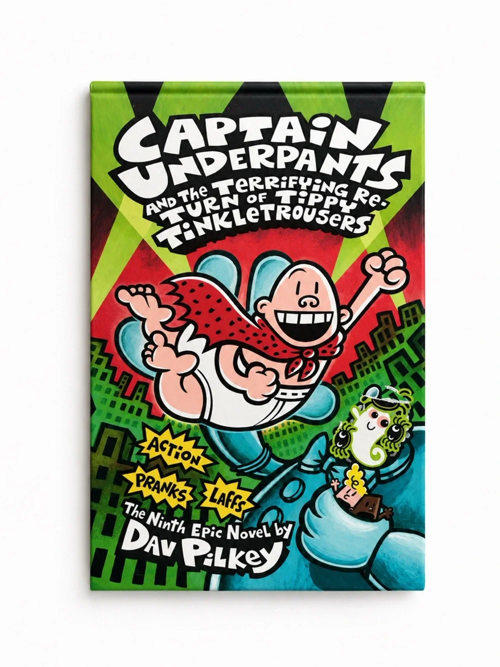 Captain Underpants Kids Book - Green/Red Cover by
